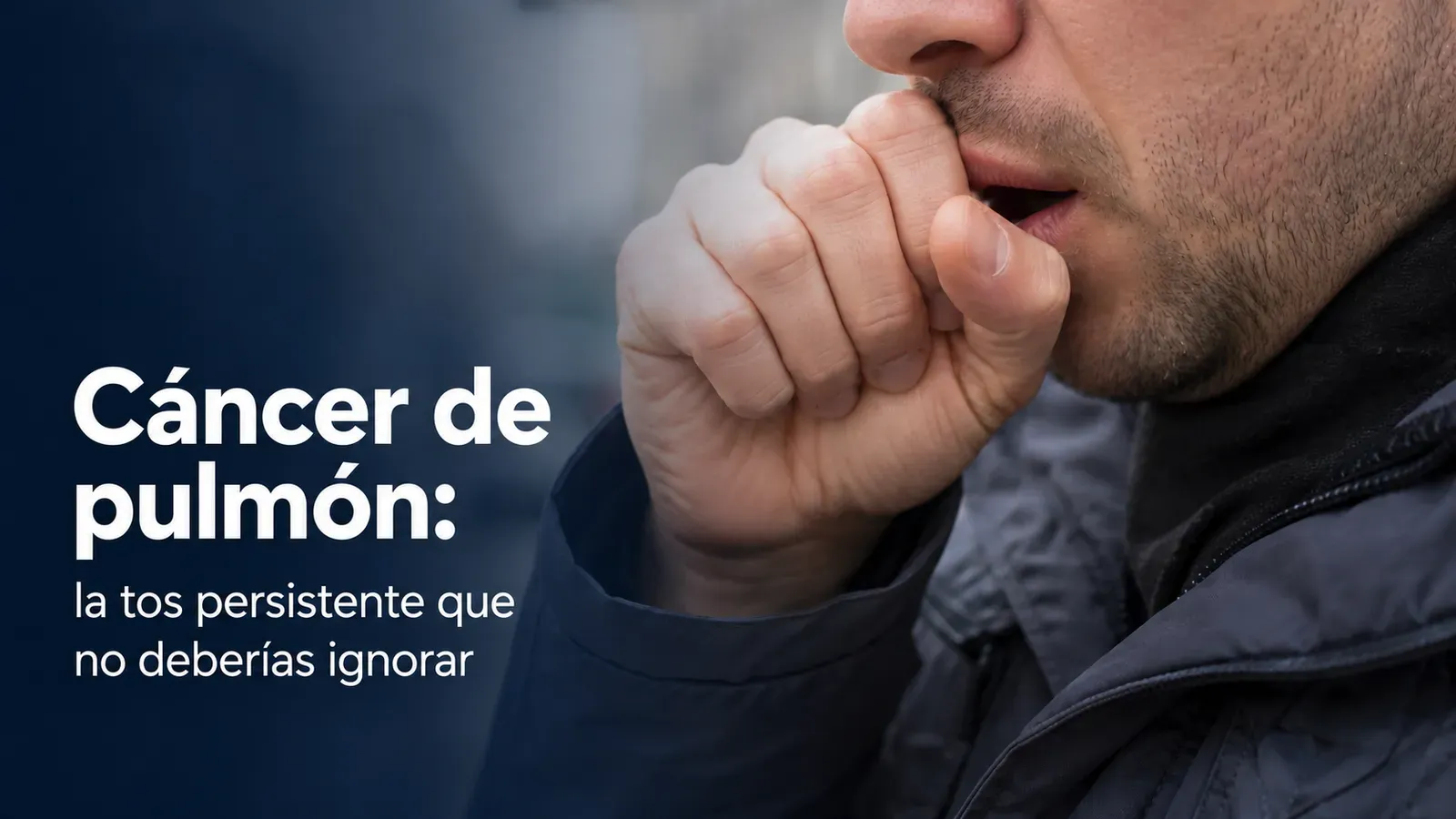Cáncer de pulmón: la tos persistente que no deberías ignorar Hombre tosiendo