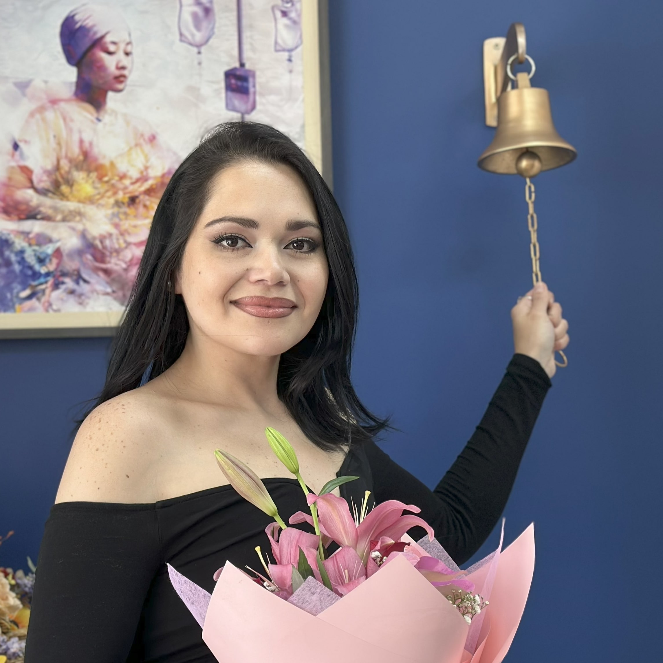 Imagen de Melani Herrera: una voz de esperanza contra el linfoma no Hodgkin.